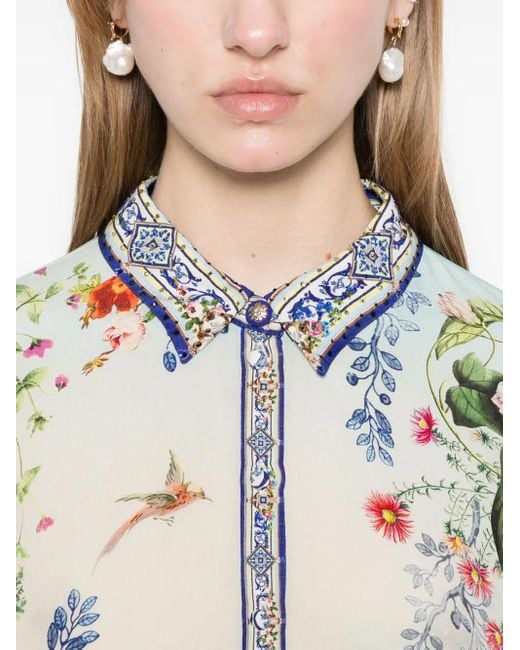 Camilla Blue Printed Mini Dress
