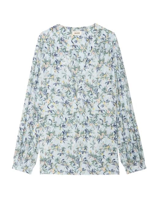 Zadig & Voltaire Blue Tamela Blouse