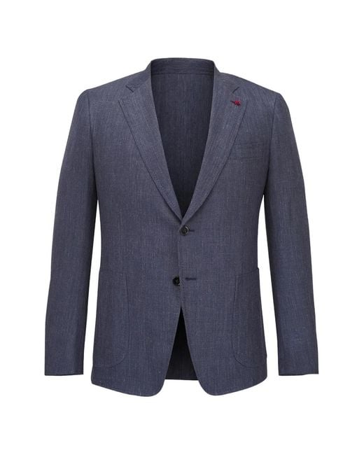 Isaia Blue Mélange Blazer for men