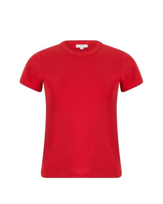 Vince Red Crew-Neck T-Shirt