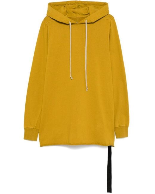 Rick Owens Yellow Organic Cotton Hoodie for men