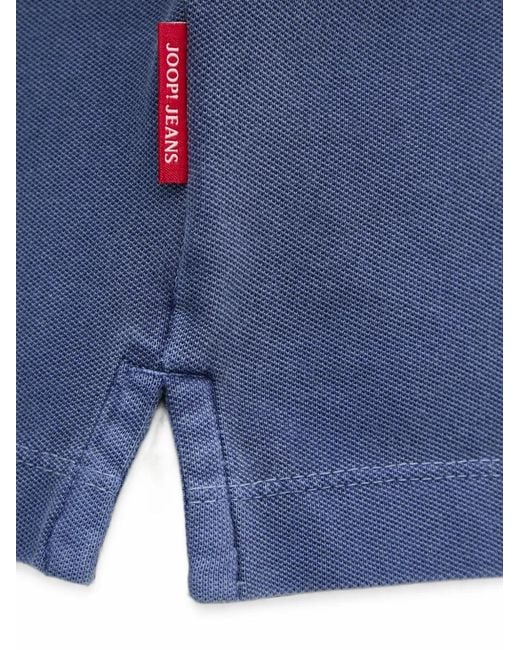 Joop! Blue Ambrosian Logo-Embroidered Polo Shirt for men