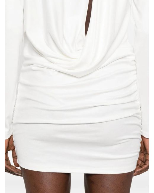Patrizia Pepe White Draped Mini Dress