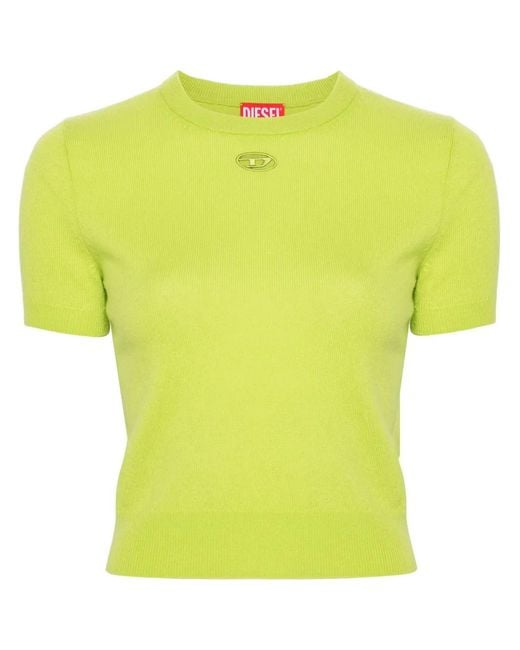 DIESEL Yellow Arga Ribbed T-Shirt