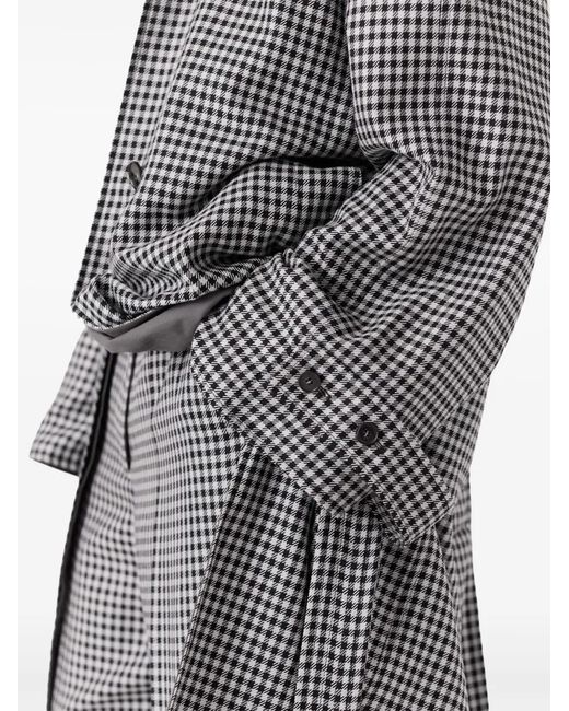 Stella McCartney Gray Checked Reversible Car Coat
