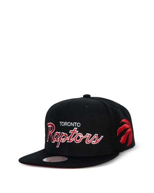 Mitchell & Ness Black Toronto Raptors Team Script 2.0 Baseball Cap for men