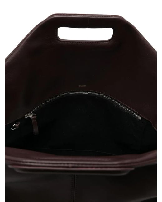 Maje Miss M レザーショルダーバッグ Xl Black
