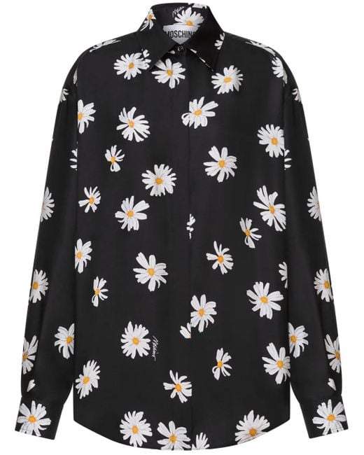 Moschino Black Relaxed-Fit Blouse