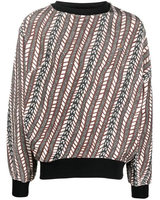 Vivienne Westwood White Druken Organic Cotton Sweatshirt for men
