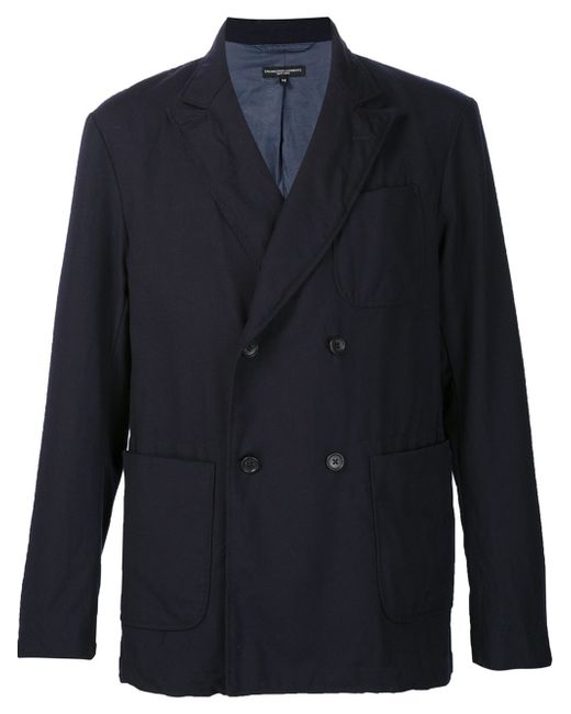 Engineered Garments Blue Double Breasted Technical Blazer for men