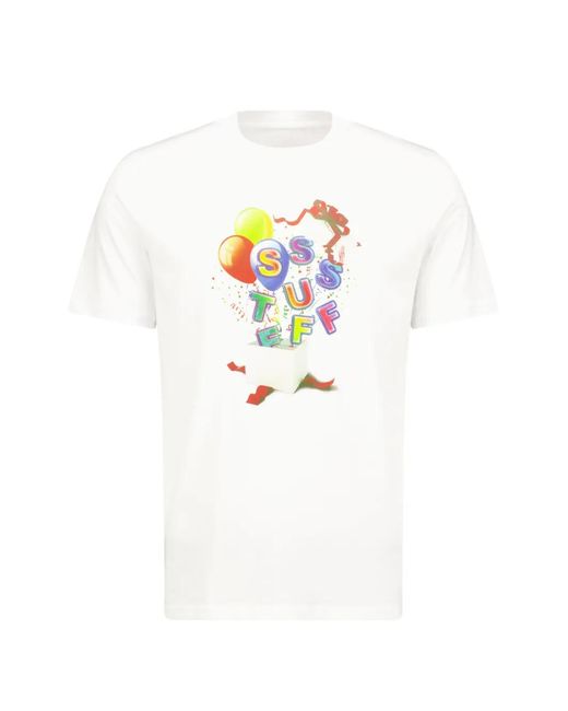 SSSTUFFF White Present Graphic-Print T-Shirt for men