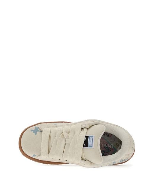 PUMA White Suede Xl Splatters Sneakers