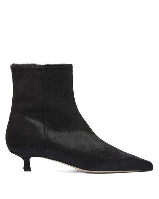 Aeyde Black 35Mm Sofie Zip Ankle Boots