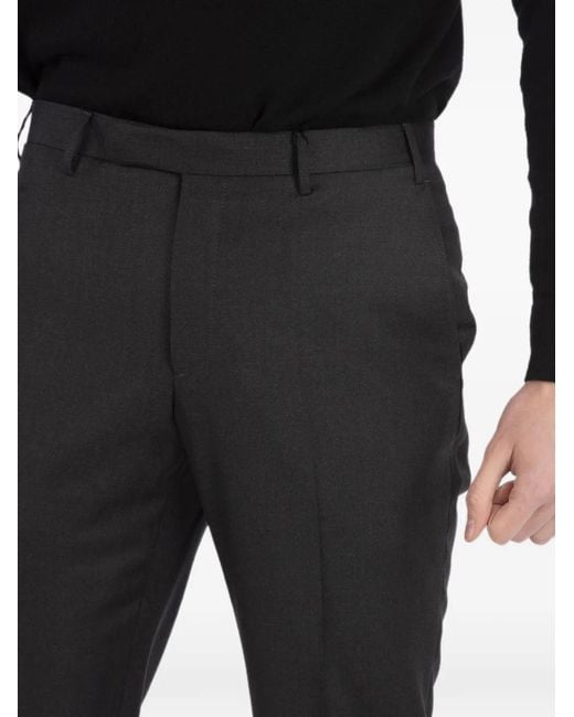 Corneliani Black Belt-Loops Tailored Trousers for men