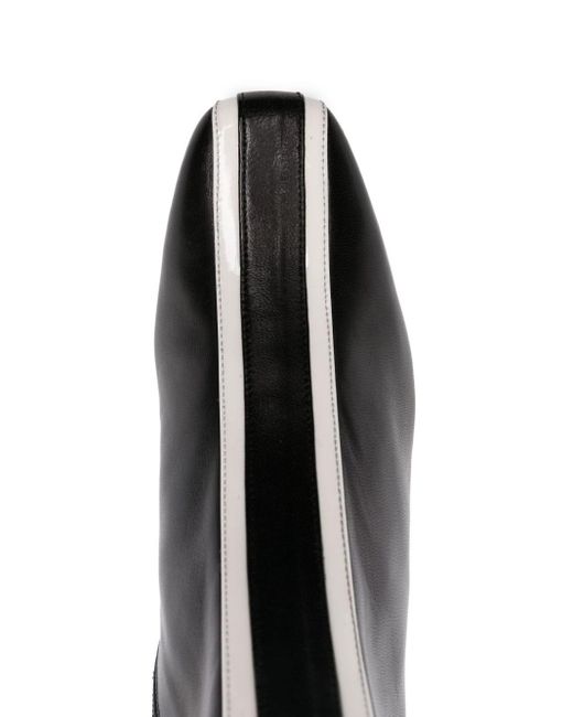 CAREL PARIS Black 45mm Stripe-detailing Leather Boots