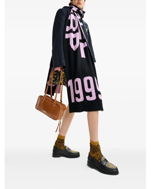Essentiel Antwerp White Intarsia Scarf