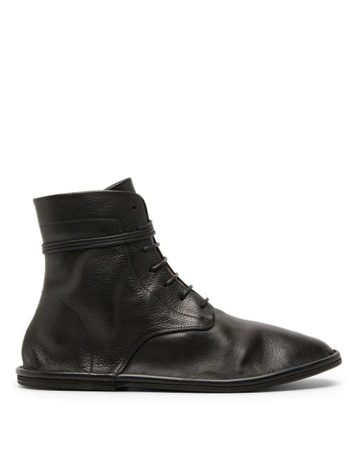 Marsèll Black Filo Leather Ankle Boots for men