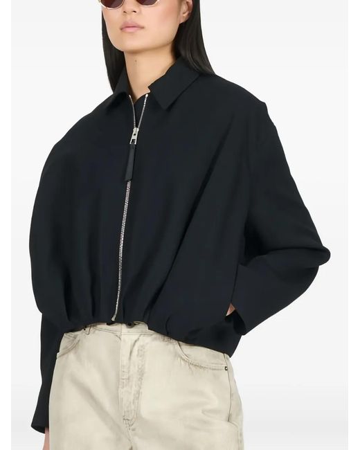 Loewe Blue Draped Zip-Front Jacket