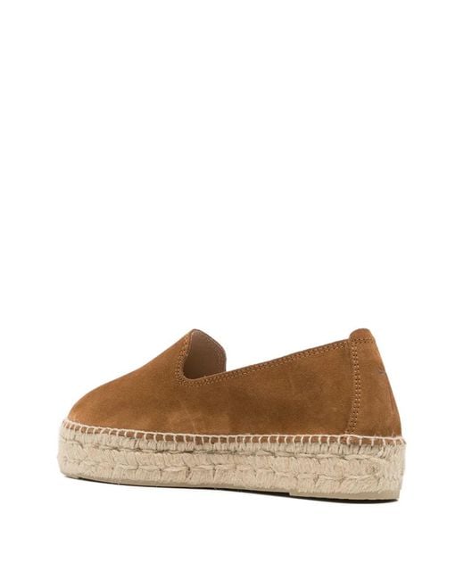 Manebí Brown Hamptons Round-Toe Platform Espadrilles