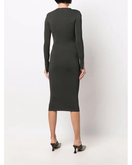 Patrizia Pepe Black Cut-Out Fitted Dress