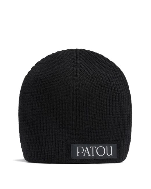 Patou Black Beanie Mit Logo