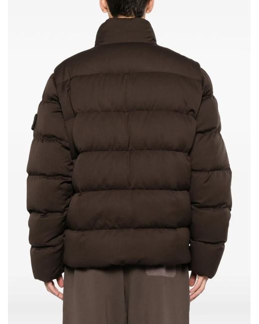 Stone Island Brown Down Jackets for men