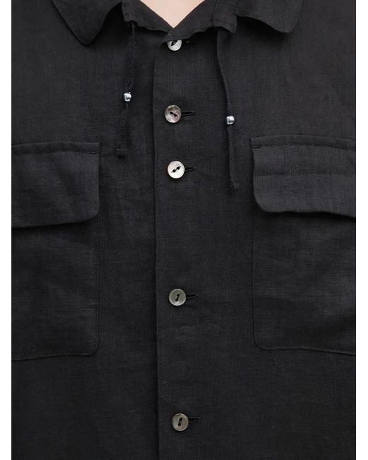 Undercover Black Double-Pocket Button Shirt for men