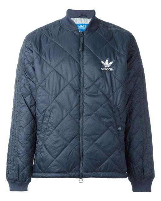 Adidas Originals Blue 'quilted Superstar' Bomber Jacket for men