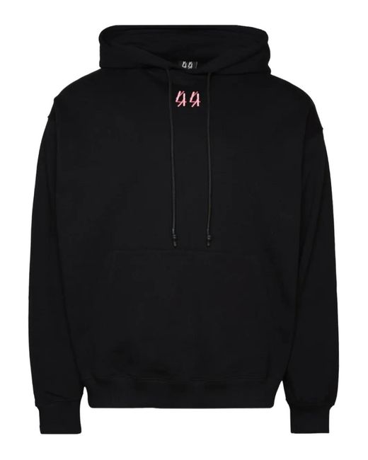 44 Label Group Langärmeliger Hoodie in Black für Herren