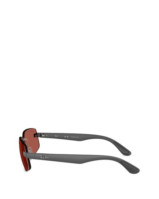 Ray-Ban Pink Geometric-Frame Rimless Sunglasses