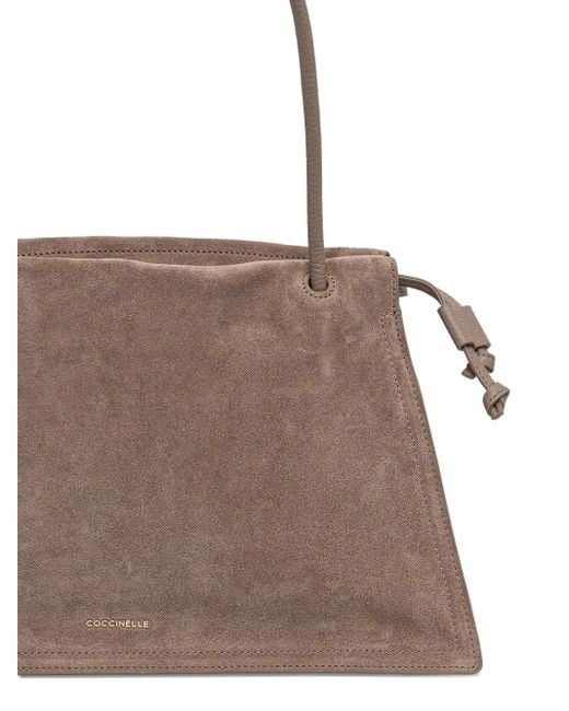 Coccinelle Brown Shopper mit Logo-Prägung