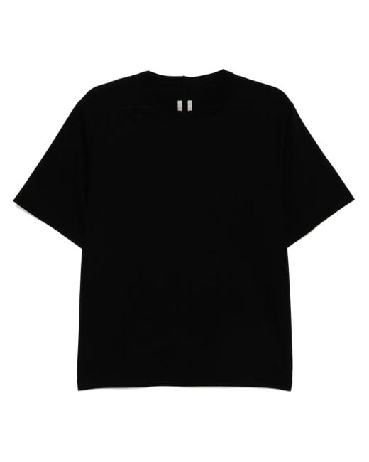 Rick Owens Black Relaxed Fit Short Sleeve T-Shirt With Design