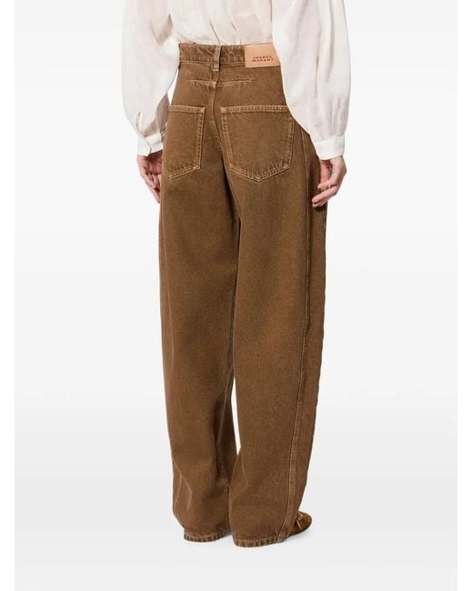 Isabel Marant Natural Lisha Wide-Leg Jeans