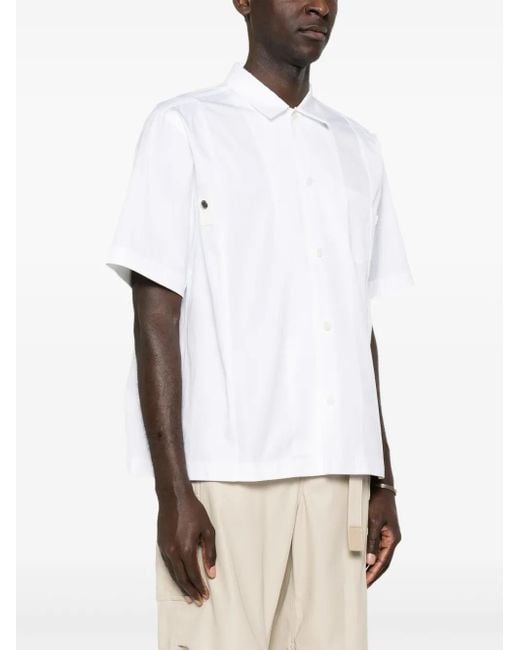 Camicia Con Inserti di Sacai in White da Uomo