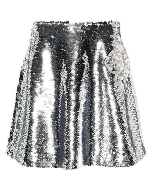 Genny Black Sequinned Mini Skirt