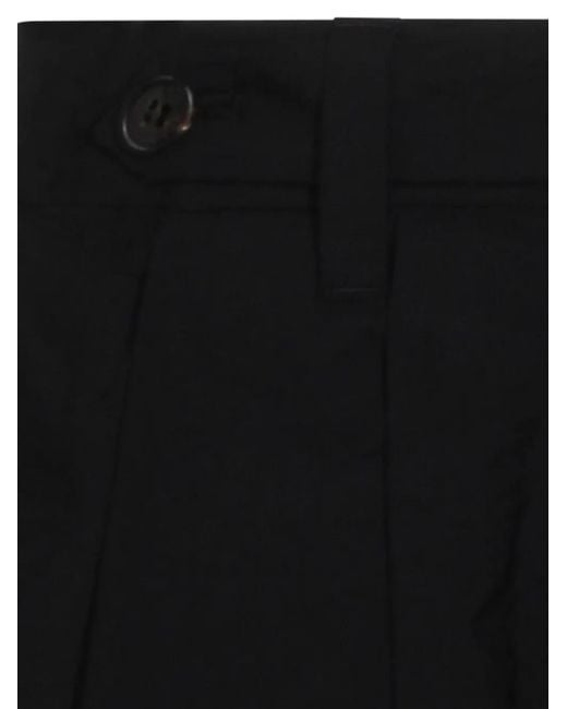 Brunello Cucinelli Black Button Flared Skirt