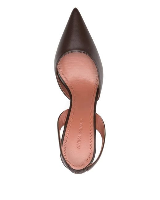 Escarpins Pointus Holli 95 Mm À Bride Arrière AMINA MUADDI en coloris Brown