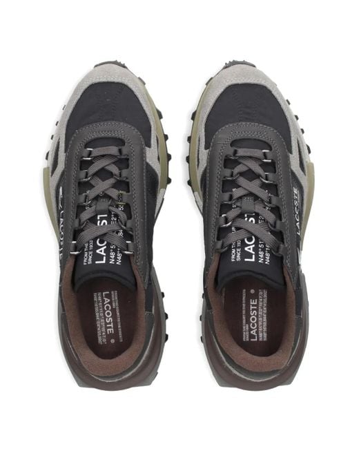 Lacoste Black Elite Active Leather Panelled Sneakers for men