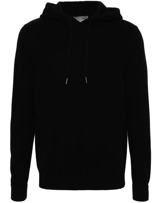 Eric Bompard Black Hooded Sweater for men