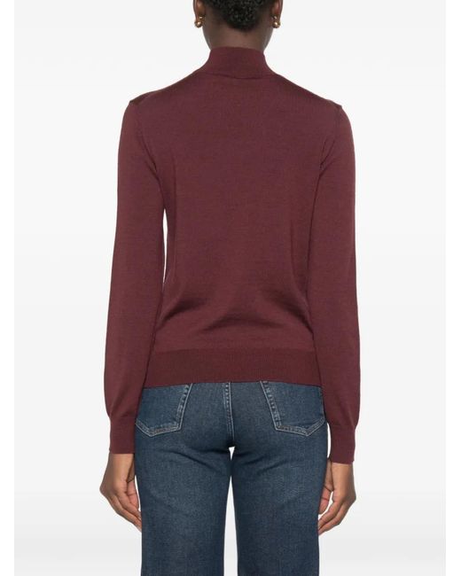 Etro Red Turtleneck Long-Sleeve Sweater