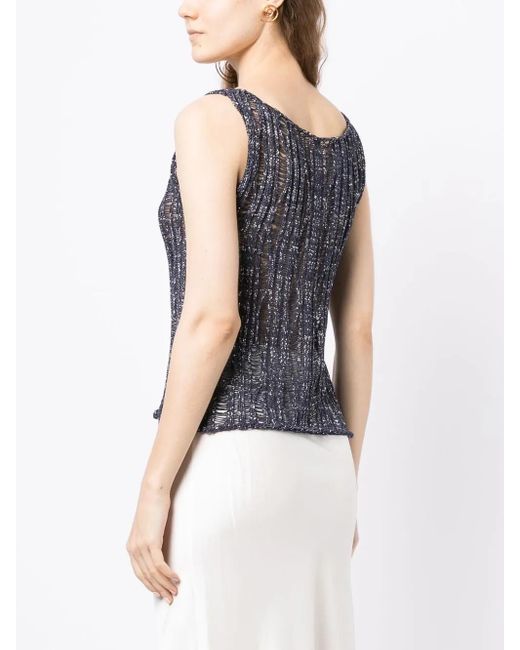 Voz Gebreide Tanktop in het Blue