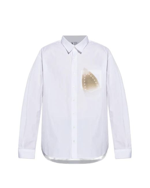 Vetements White Pocket Detail Shirt for men