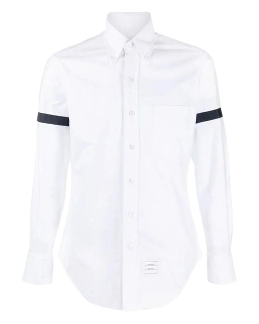 メンズ Thom Browne リボンディテール シャツ White