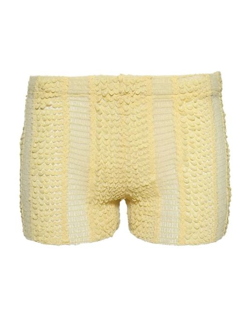 Shorts Con Ruches di Roberta Einer in Yellow