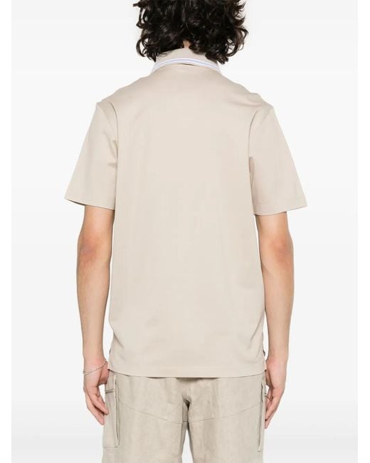 Paul & Shark White Logo-Patch Piqué Polo Shirt for men