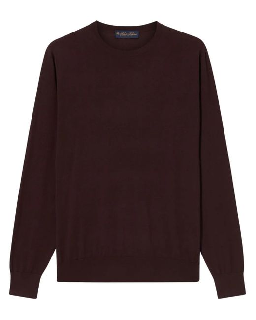 Jersey con cuello redondo Brooks Brothers de hombre de color Brown