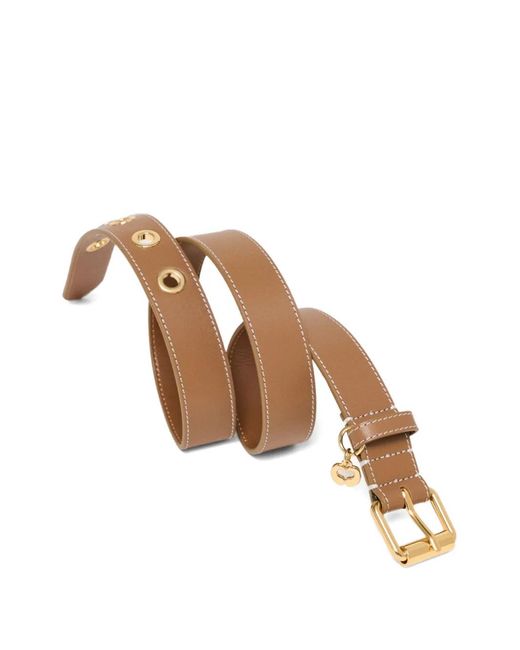 Maje White Eyelet-Embellished Belt