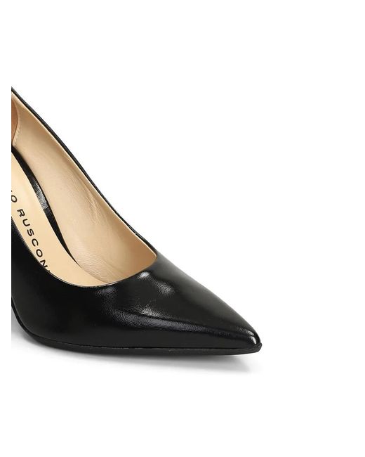 Fabio Rusconi Black Pointed-Toe Pumps