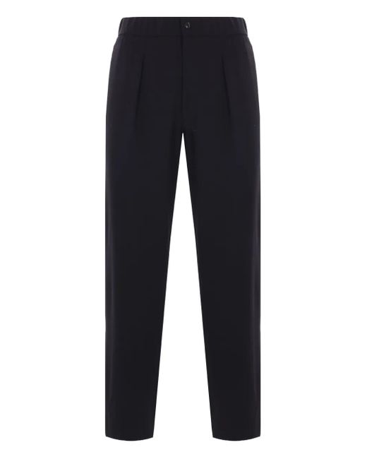 Giorgio Armani Broek Met Elastische Taille in het Blue voor heren