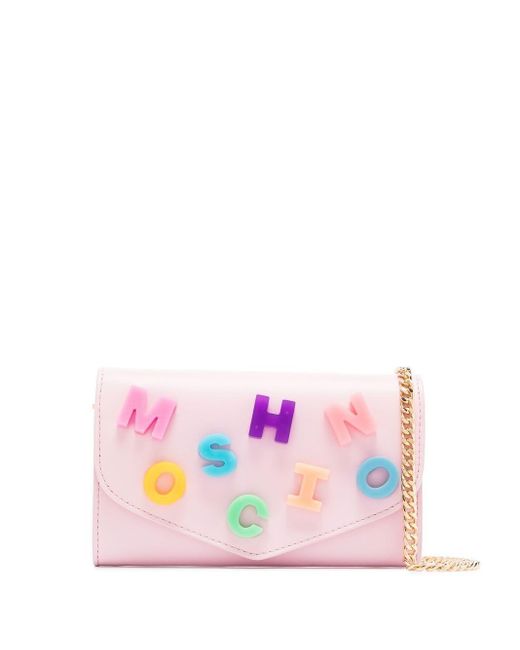 Moschino Pink Toy Letters Wallet-on-chain
